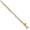 Image 1 : 14K Two-tone Polished Fancy Link Bracelet - 7.25 in.