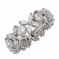 6 ctw Cushion & Marquise Cut Diamond Ring 18K White Gold