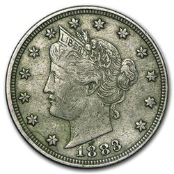 1883 Liberty Head V Nickel w/Cents VF