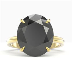 9 ctw Black Diamond Designer Engagment Ring 18k Yellow Gold