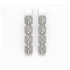 Image 1 : 5.33 ctw Emerald Cut Diamond Micro Pave Earrings 18K White Gold