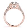 Image 2 : 2.15 ctw Certified VS/SI Diamond Solitaire Halo Ring 14k Rose Gold
