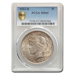 1922-D Peace Dollar MS-65 PCGS