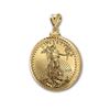 Image 2 : 2019 1/4 oz Gold Eagle Pendant (Diamond-ScrewTop Bezel)