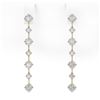 Image 2 : 2.88 ctw Diamond Designer Earrings 18K Yellow Gold