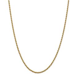 14k Yellow Gold 2.5 mm Regular Rope Chain - 28 in.