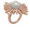 Image 1 : 1.87 ctw Diamond & Pearl Ring 18K Rose Gold
