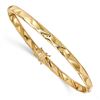 Image 1 : 14k Yellow Gold Polished Twisted Bangle Bracelet