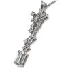 Image 3 : 2.2 ctw Emerald Cut Diamond Designer Necklace 18K White Gold