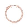 Image 3 : 2.5 ctw Diamond VS/SI 20 MM Hoop Earrings 14k Rose Gold