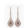 Image 1 : 9.95 ctw Morganite & Diamond Earrings 18K Rose Gold