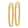 Image 2 : 14k Yellow Gold Cascade Rectangular Hoop Earrings - 2x17 mm