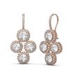 Image 2 : 4.43 ctw Cushion Diamond Earrings 18K Rose Gold