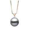 Image 1 : Black Tahitian Pearl and Diamond Radiance Pendant