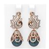 Image 1 : 3.13 ctw Diamond & Pearl Earrings 18K Rose Gold