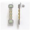Image 2 : 8.26 ctw Opal & Diamond Earrings 14K Yellow Gold