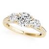 Image 2 : 2.05 ctw VS/SI Diamond 3 Stone 2pc Wedding Set 14k Yellow Gold