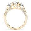 Image 3 : 2.05 ctw VS/SI Diamond 3 Stone 2pc Wedding Set 14k Yellow Gold