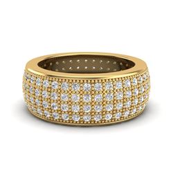 2.50 ctw Micro Pave VS/SI Diamond ERERNITY Band 18k Yellow Gold