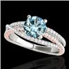 Image 1 : 1.65 ctw SI Certified Blue Diamond Solitaire Ring 10k 2Tone Gold