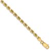 Image 2 : 14k Yellow Gold 3.25 mm Diamond Cut Rope Chain - 9 in.