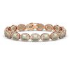 Image 1 : 14.24 ctw Opal & Diamond Micro Pave Halo Bracelet 10k Rose Gold