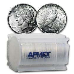 1923-S Peace Silver Dollars BU (20-Coin Roll)