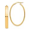 Image 1 : 14k Yellow Gold Oval Hoop Earrings - 5x26 mm