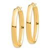 Image 2 : 14k Yellow Gold Oval Hoop Earrings - 5x26 mm