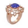 Image 1 : 6.16 ctw Sapphire & Diamond Ring 18K Rose Gold