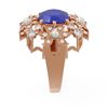 Image 2 : 6.16 ctw Sapphire & Diamond Ring 18K Rose Gold