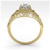 Image 3 : 1.0 ctw VS/SI Oval Diamond Solitaire Ring Art Deco 14k Yellow Gold