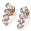 Image 1 : 3.72 ctw Oval Diamond Earrings 18K Rose Gold