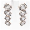 Image 2 : 3.72 ctw Oval Diamond Earrings 18K Rose Gold