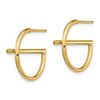 Image 2 : 14k Yellow Gold Split Circle Post Earrings
