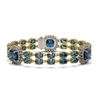 Image 1 : 19.57 ctw London Topaz & Diamond Bracelet 14K Yellow Gold