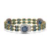 Image 2 : 19.57 ctw London Topaz & Diamond Bracelet 14K Yellow Gold