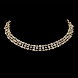 44.45 ctw Morganite & Diamond Necklace 10K Yellow Gold