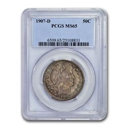 1907-D Barber Half Dollar MS-65 PCGS