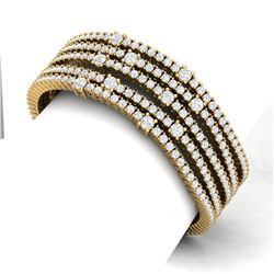 25 ctw Certified VS/SI Diamond Bracelet 18K Yellow Gold