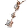 Image 3 : 0.9 ctw Princess Cut Diamond Designer Necklace 18K Rose Gold