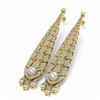 Image 3 : 3.29 ctw Diamond & Pearl Earrings 18K Yellow Gold