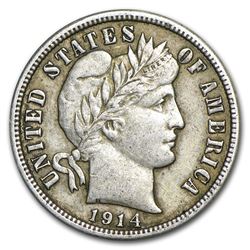 1914 Barber Dime XF