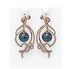 Image 1 : 1.68 ctw Diamond & Pearl Earrings 18K Rose Gold