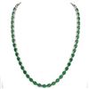 Image 3 : 68 ctw Emerald Eternity Designer Necklace 14k White Gold