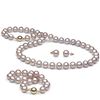 Image 1 : Lavender Freshwater Pearl 3-Piece Jewelry Set, 8.5-9.0mm