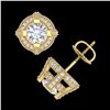 Image 3 : 2.75 ctw VS/SI Diamond Micro Pave Stud Earrings 18k Yellow Gold