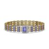 Image 1 : 24.18 ctw Tanzanite & Diamond Bracelet 14K Yellow Gold