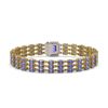 Image 3 : 24.18 ctw Tanzanite & Diamond Bracelet 14K Yellow Gold