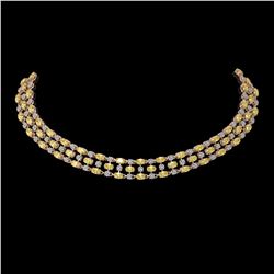 30.83 ctw Fancy Citrine & Diamond Necklace 10K Rose Gold